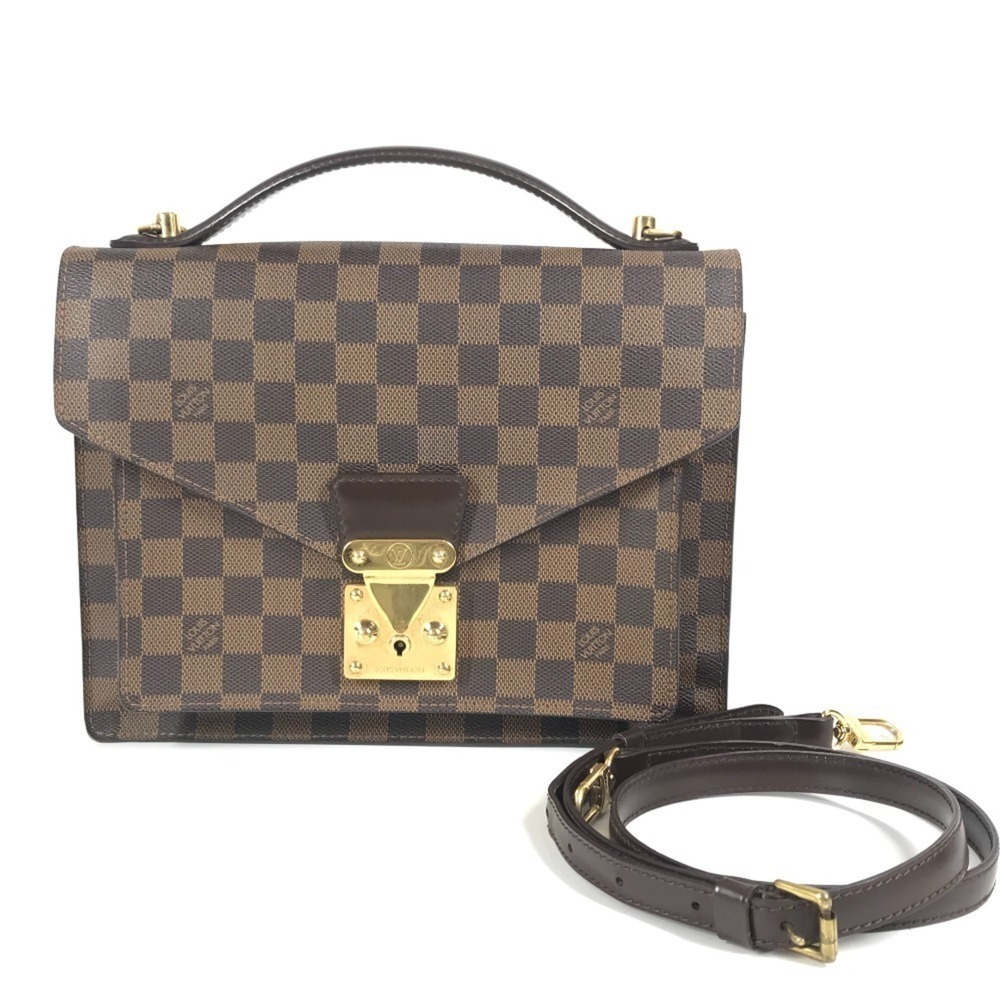 LOUIS VUITTON Authentic Brown Damier Canvas Shoulder Bag